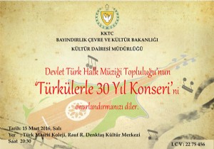 KKTC THM TOPLULUUNDAN TRKLERLE 30 YIL KONSER